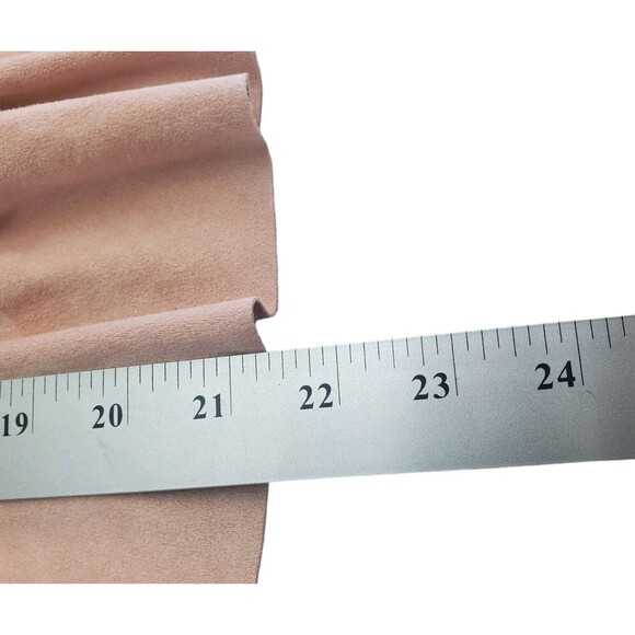 Kaari Blue Peplum Jacket Womens XS Pink Blush Faux Suede Zip Cuffs Full Zip - Picture 8 of 9